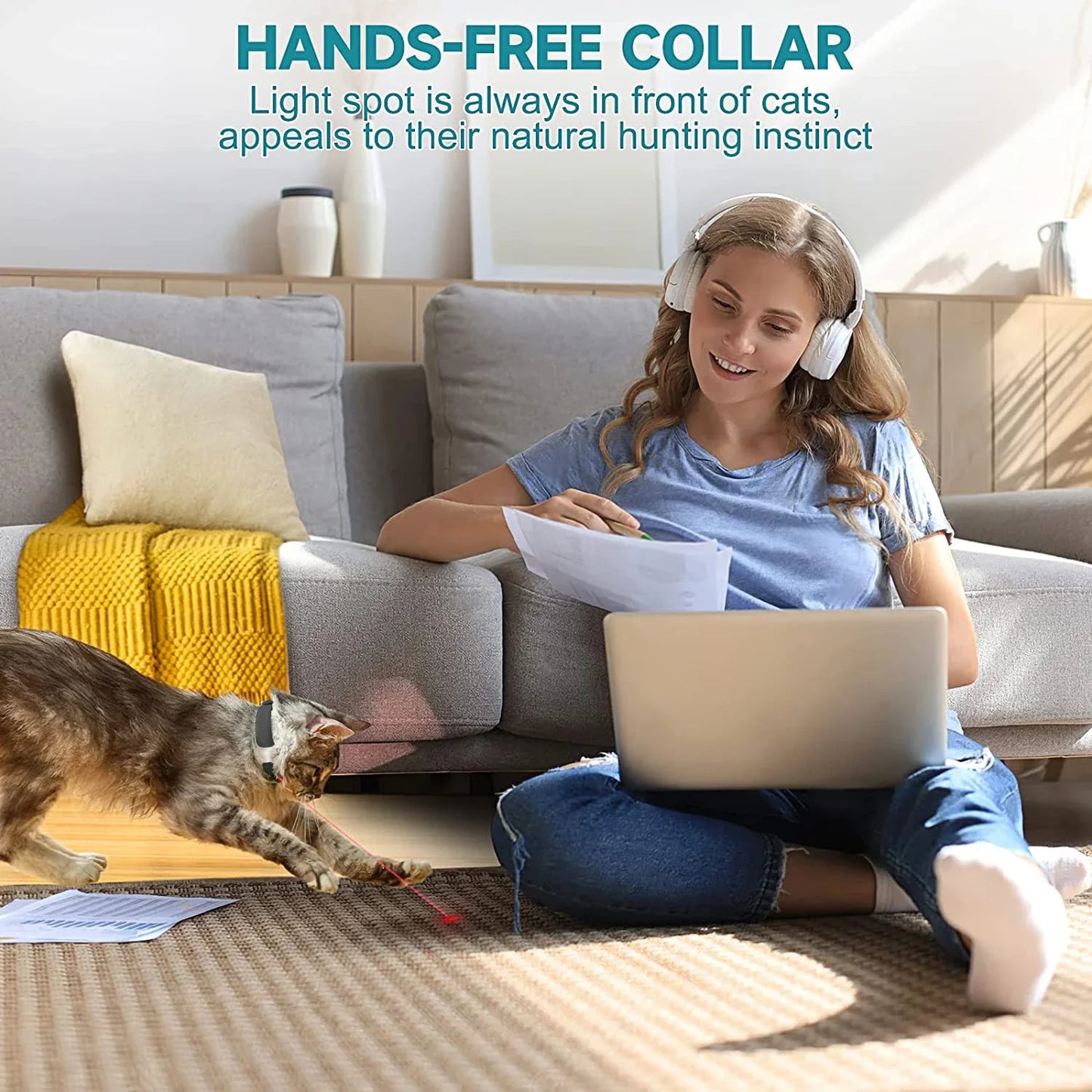 ATUBAN Electric Smart Cat Collar β The Ultimate Wearable Toy for Endless Fun!