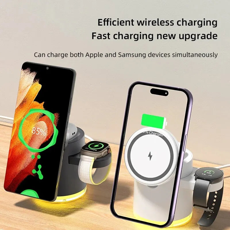 3-in-1 Foldable Magnetic Wireless Charger – Fast & Convenient Charging for All Your Apple Devices!