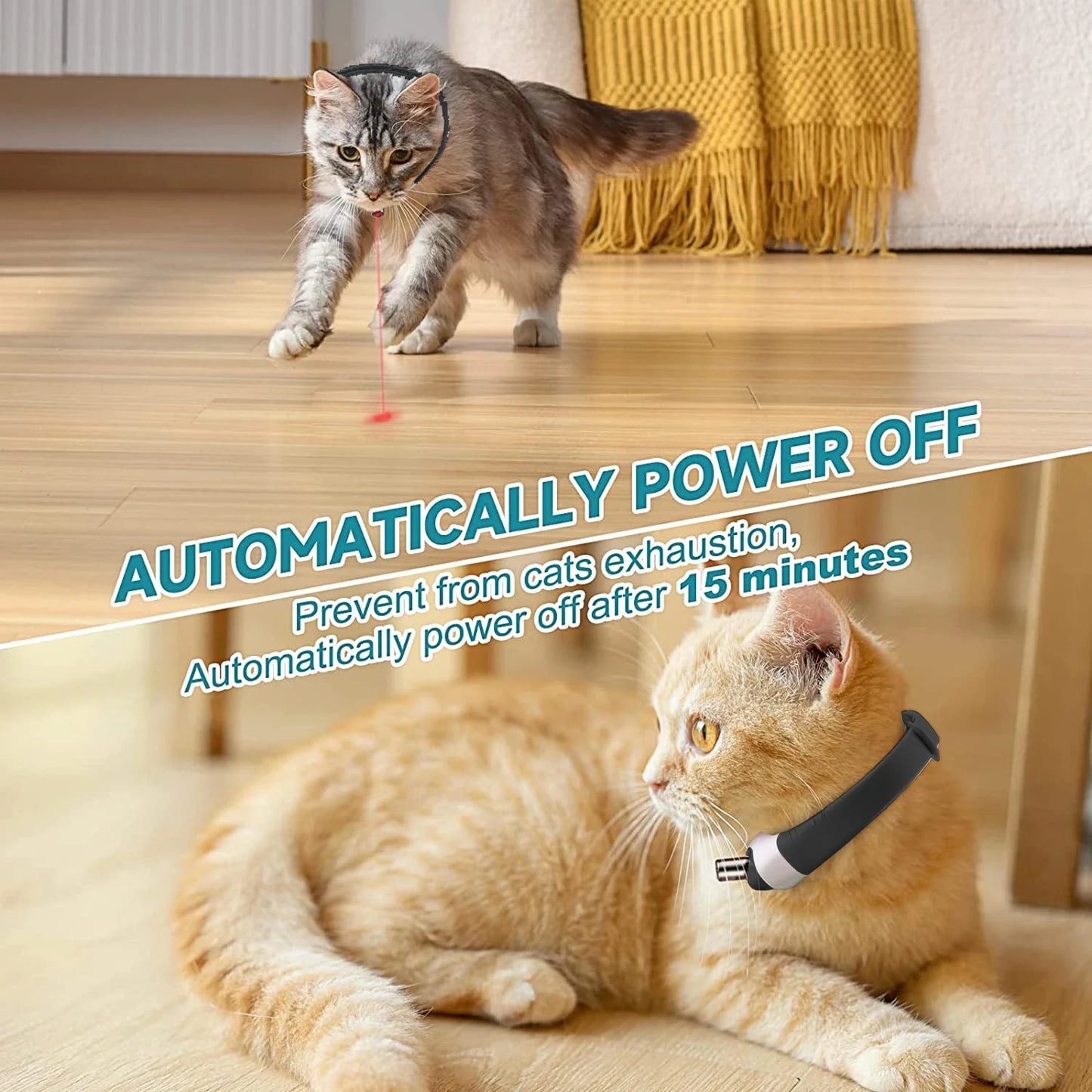 ATUBAN Electric Smart Cat Collar β The Ultimate Wearable Toy for Endless Fun!