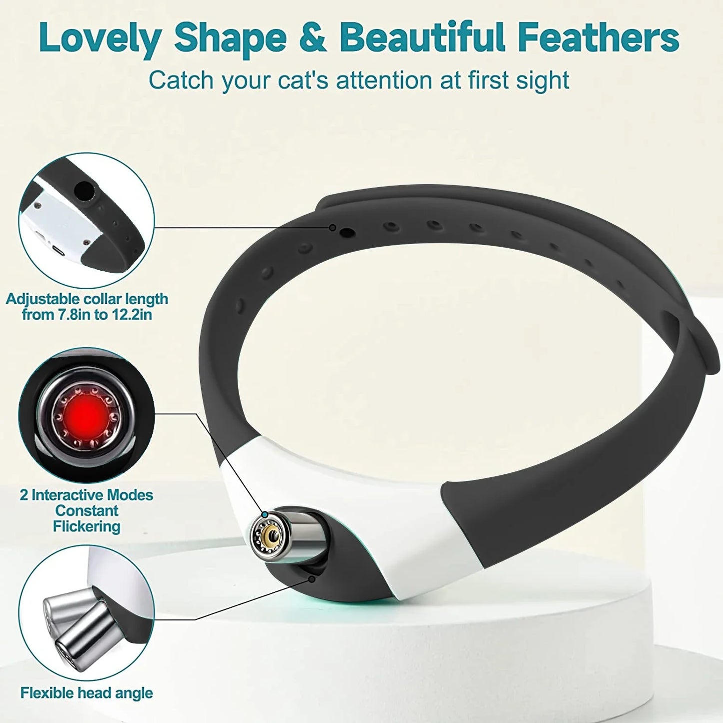 ATUBAN Electric Smart Cat Collar β The Ultimate Wearable Toy for Endless Fun!