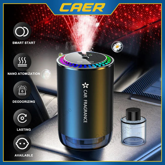 Car Aroma Diffuser with LED Starry Ambient Light – Freshen Up Your Ride!