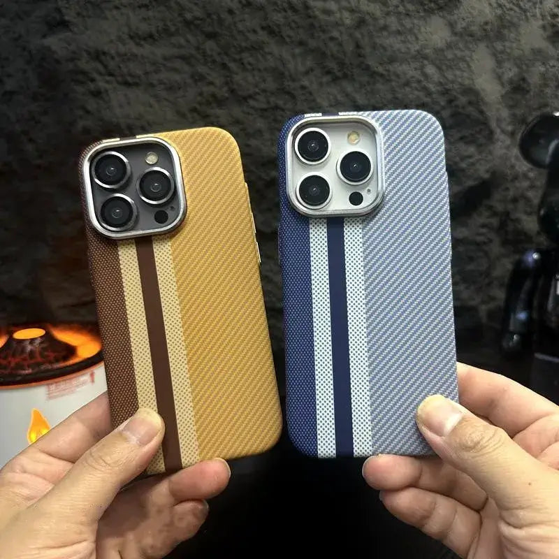 Hit Color Carbon Fibre Relief Texture MagSafe Phone Case for iPhone 16, 15 Pro Max, 15, 14, 13, 12, iPhone case