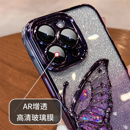 Luxury Plating Glitter Butterfly Phone Case – Elegance & Protection in One!