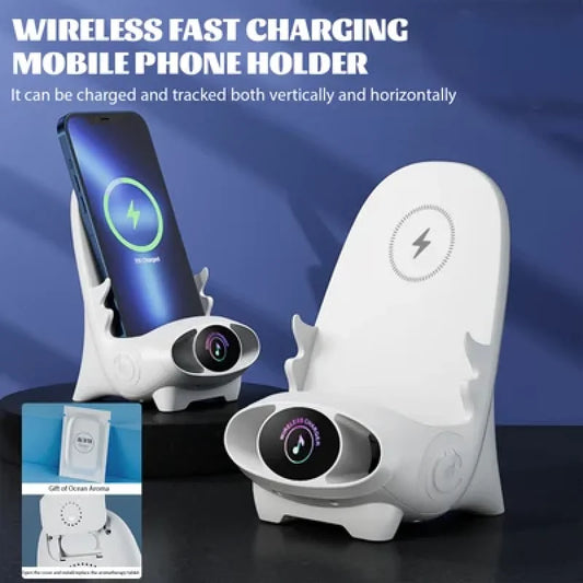 Multi-function fast charge wireless mini chair phone stand