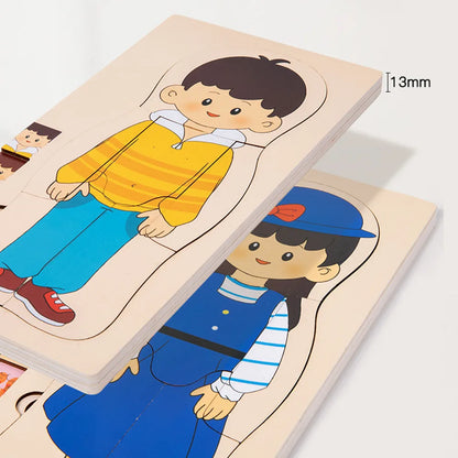 Human Anatomy Puzzle for Kids – Montessori Wooden Educational Toy