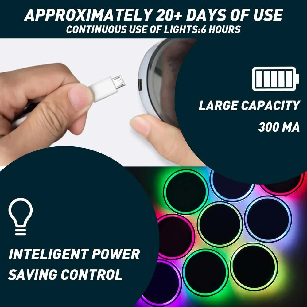 Waterproof LED Cup Pad – Light Up Your Ride!