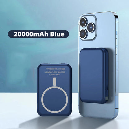 20000mAh Magnetic Power Bank Wireless Powerbank Phone Charger