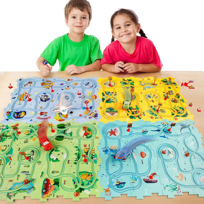 Puzzle Racer Kids Car Track Set – Fun & Educational Playtime!