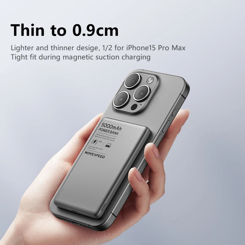 Magnetic Power Bank 5000mAh Battery Charger