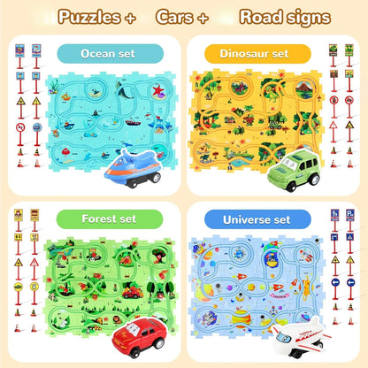 Puzzle Racer Kids Car Track Set – Fun & Educational Playtime!