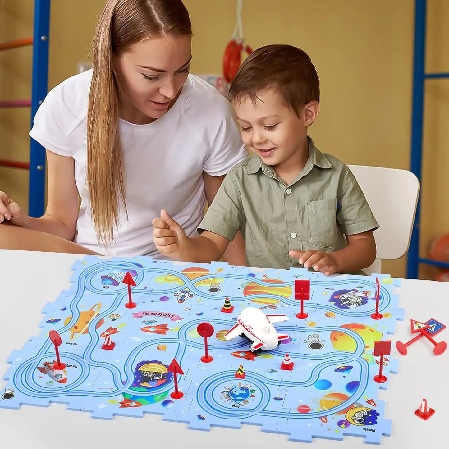 Puzzle Racer Kids Car Track Set – Fun & Educational Playtime!