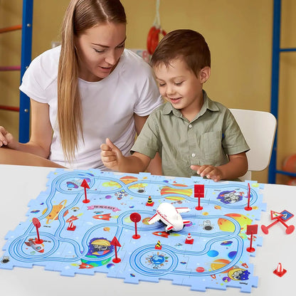 Puzzle Racer Kids Car Track Set – Fun & Educational Playtime!
