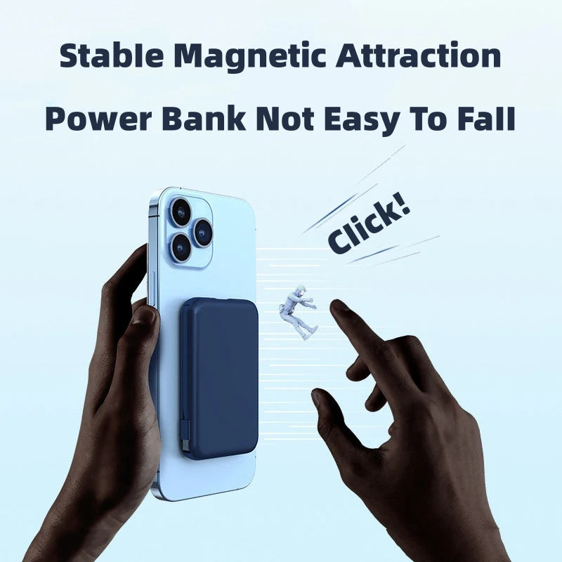 20000mAh Magnetic Power Bank Wireless Powerbank Phone Charger