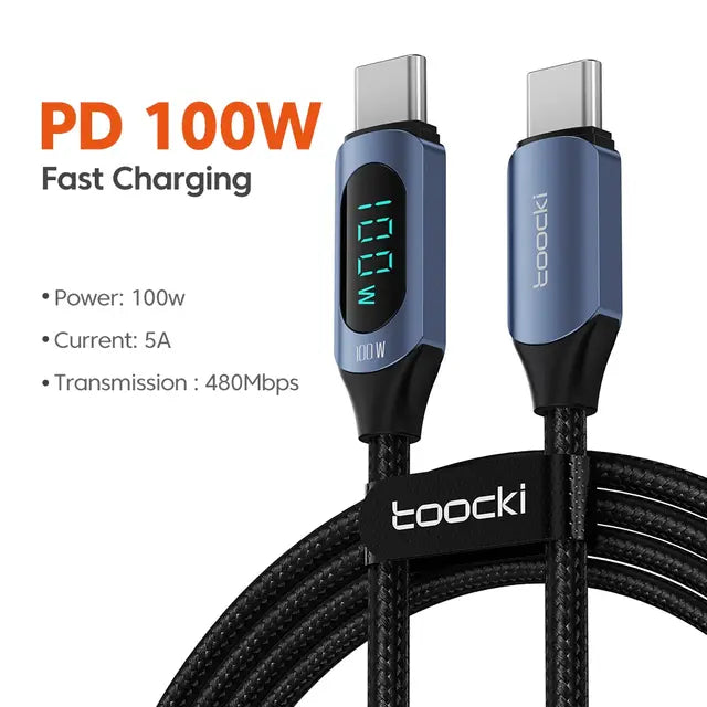 Cable 100W PD Fast Charging Charger USB C