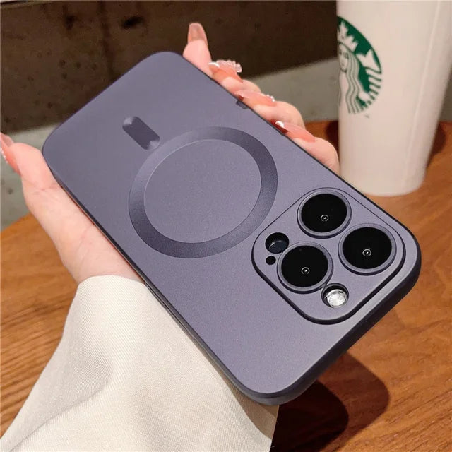 Luxury Matte For Magsafe Wireless Charging Case For iPhone 16