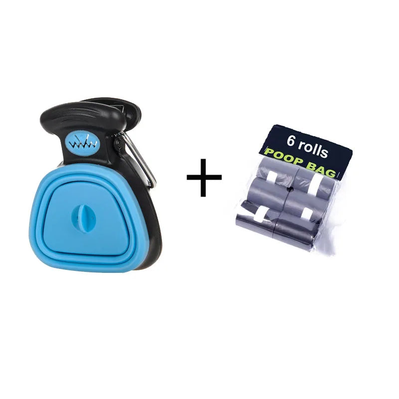 Portable Dog Poop Bag Dispenser & Foldable Pooper Scooper – Hassle-Free Cleanup!