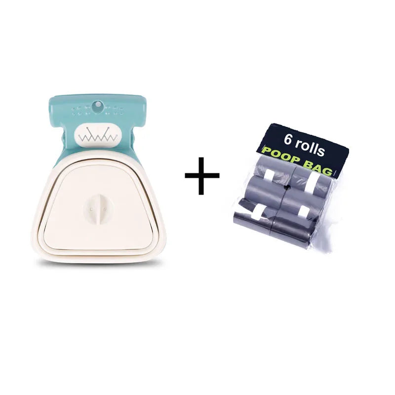 Portable Dog Poop Bag Dispenser & Foldable Pooper Scooper – Hassle-Free Cleanup!