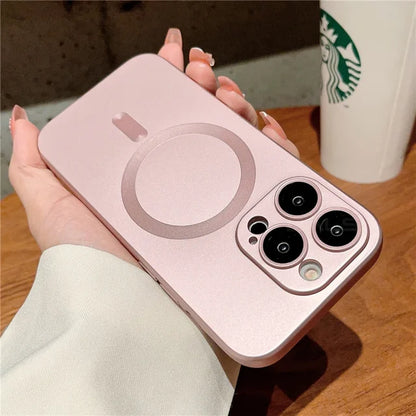 Luxury Matte For Magsafe Wireless Charging Case For iPhone 16