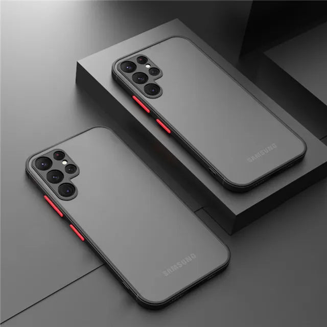 Luxury Matte Case For Samsung Shockproof Armor Bumper Cover