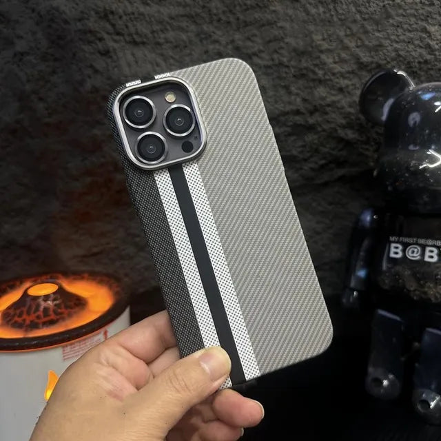 Hit Color Carbon Fibre Relief Texture MagSafe Phone Case for iPhone 16, 15 Pro Max, 15, 14, 13, 12, iPhone case